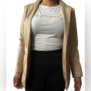 Vegan Leather Blazer